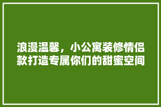 浪漫温馨，小公寓装修情侣款打造专属你们的甜蜜空间 滑动门