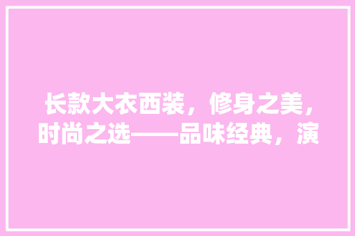 长款大衣西装，修身之美，时尚之选——品味经典，演绎都市风情