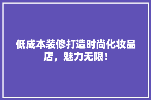 低成本装修打造时尚化妆品店，魅力无限！