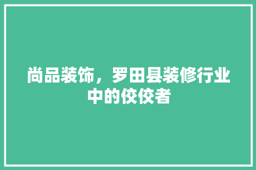 尚品装饰，罗田县装修行业中的佼佼者 推拉门