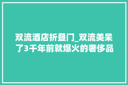 双流酒店折叠门_双流美呆了3千年前就爆火的奢侈品如今是这样