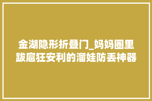 金湖隐形折叠门_妈妈圈里跋扈狂安利的溜娃防丢神器你还敢用