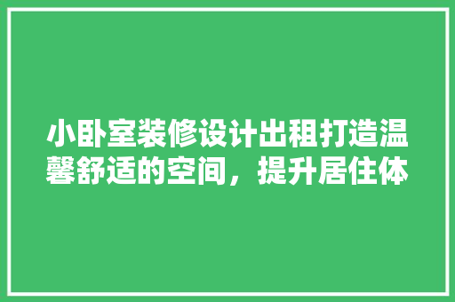 小卧室装修设计出租打造温馨舒适的空间，提升居住体验