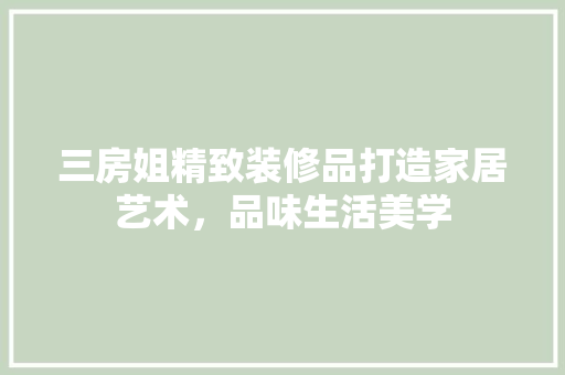 三房姐精致装修品打造家居艺术，品味生活美学 滑动门