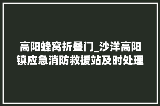 高阳蜂窝折叠门_沙洋高阳镇应急消防救援站及时处理马蜂窝为居平易近解忧 复合门