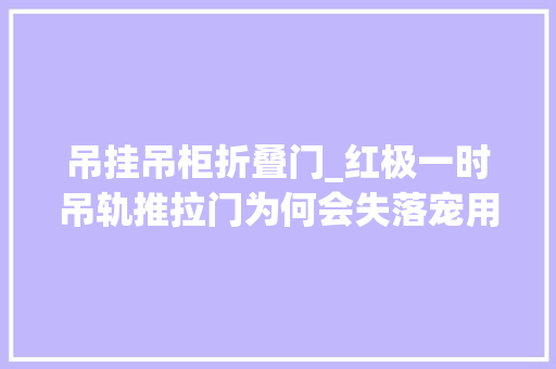 吊挂吊柜折叠门_红极一时吊轨推拉门为何会失落宠用了半年说说真心话
