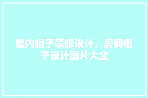 屋内柜子装修设计，房间柜子设计图片大全
