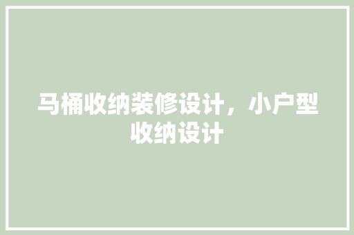 马桶收纳装修设计，小户型收纳设计