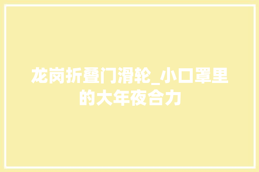 龙岗折叠门滑轮_小口罩里的大年夜合力