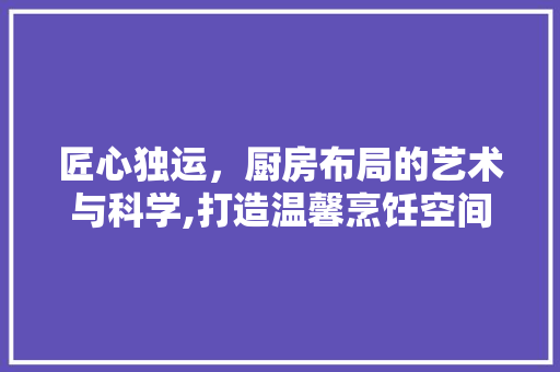 匠心独运，厨房布局的艺术与科学,打造温馨烹饪空间