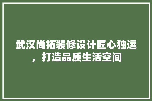 武汉尚拓装修设计匠心独运，打造品质生活空间 滑动门