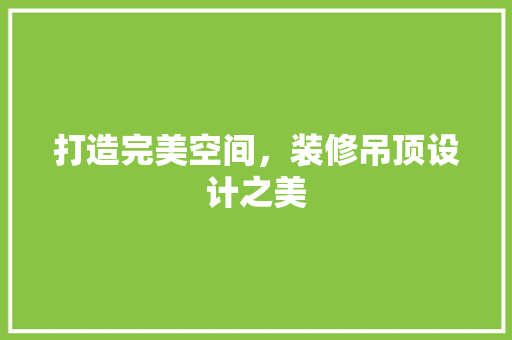 打造完美空间，装修吊顶设计之美 滑动门