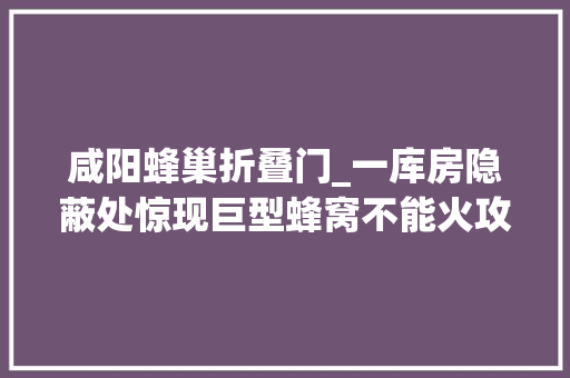 咸阳蜂巢折叠门_一库房隐蔽处惊现巨型蜂窝不能火攻怎么办