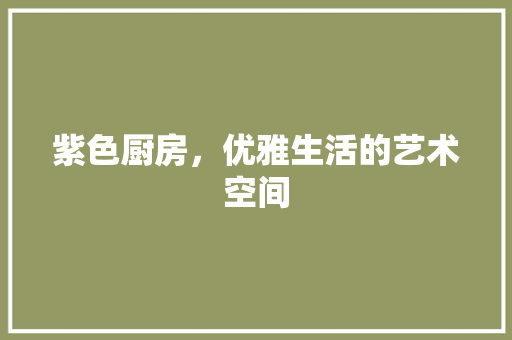紫色厨房，优雅生活的艺术空间 滑动门