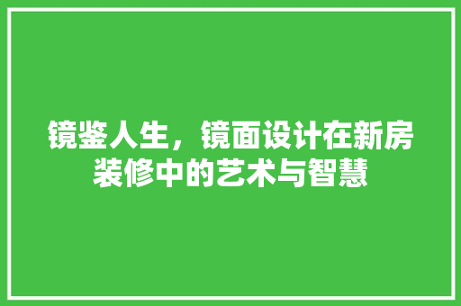 镜鉴人生，镜面设计在新房装修中的艺术与智慧