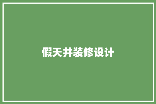 假天井装修设计