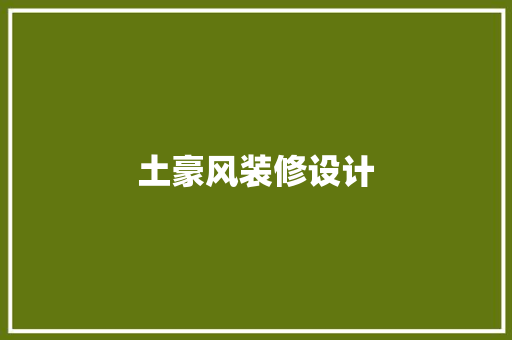 土豪风装修设计