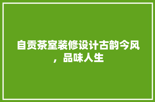 自贡茶室装修设计古韵今风，品味人生
