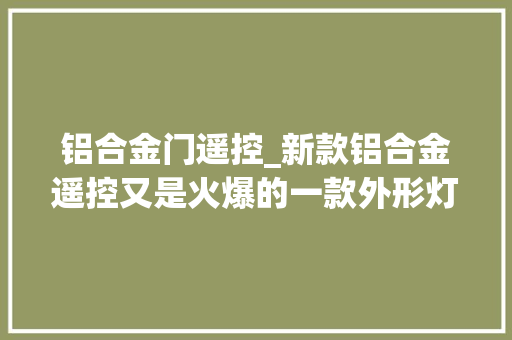 铝合金门遥控_新款铝合金遥控又是火爆的一款外形灯遥控器无线遥控 防火门