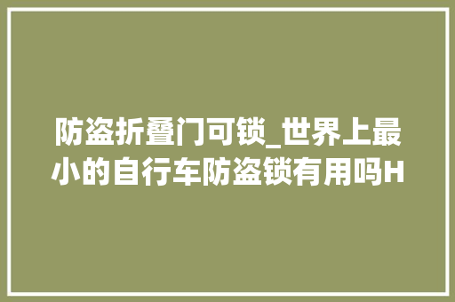防盗折叠门可锁_世界上最小的自行车防盗锁有用吗Hexlox车轮防盗系统评测 滑动门