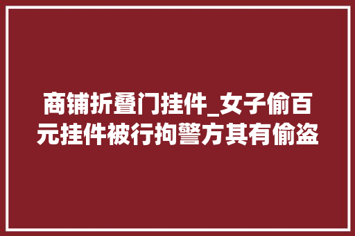 商铺折叠门挂件_女子偷百元挂件被行拘警方其有偷盗怪癖多次被罚一贯在治疗 玻璃门