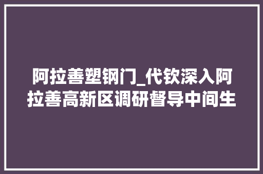 阿拉善塑钢门_代钦深入阿拉善高新区调研督导中间生态情形保护督察组转办信访举报问题整改工作