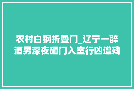农村白钢折叠门_辽宁一醉酒男深夜砸门入室行凶遭残疾按摩师反杀