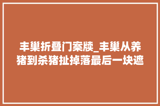 丰巢折叠门案牍_丰巢从养猪到杀猪扯掉落最后一块遮羞布 铝合金门