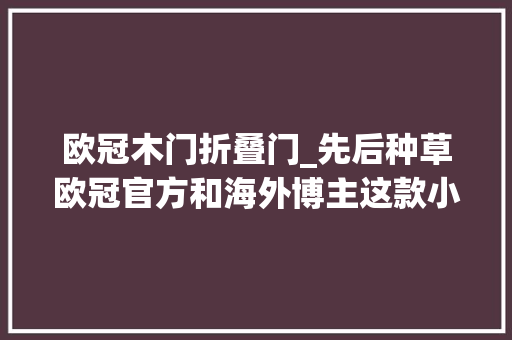 欧冠木门折叠门_先后种草欧冠官方和海外博主这款小折叠有哪些过人之处