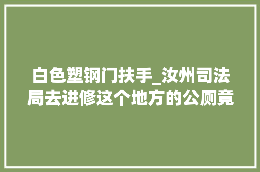 白色塑钢门扶手_汝州司法局去进修这个地方的公厕竟然是酱紫的