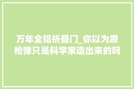 万年全铝折叠门_你以为原枪弹只是科学家造出来的吗别忘了还有他们