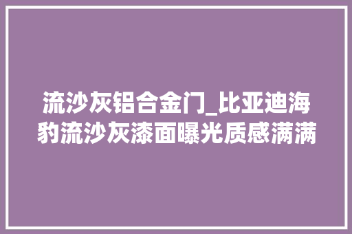 流沙灰铝合金门_比亚迪海豹流沙灰漆面曝光质感满满运动元素更丰富