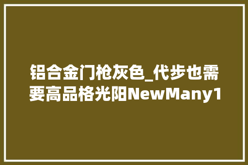 铝合金门枪灰色_代步也需要高品格光阳NewMany125实拍