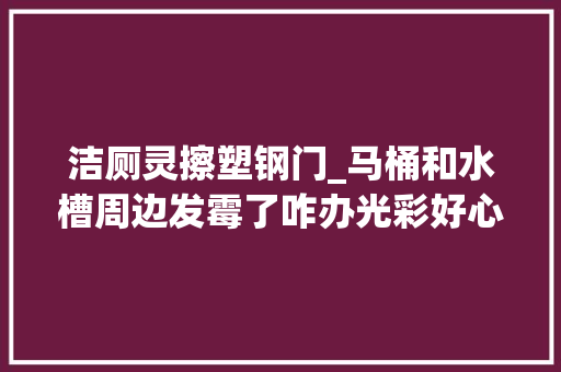 洁厕灵擦塑钢门_马桶和水槽周边发霉了咋办光彩好心大年夜婶支招装修没走弯路
