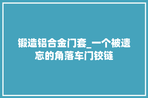 锻造铝合金门套_一个被遗忘的角落车门铰链