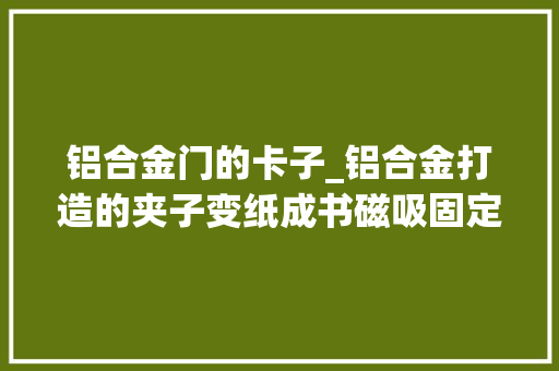 铝合金门的卡子_铝合金打造的夹子变纸成书磁吸固定不合人的设法主张大年夜融合