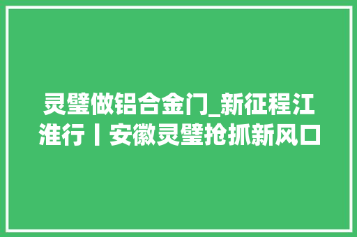灵璧做铝合金门_新征程江淮行丨安徽灵璧抢抓新风口打造百亿级高端轴承家当集聚地