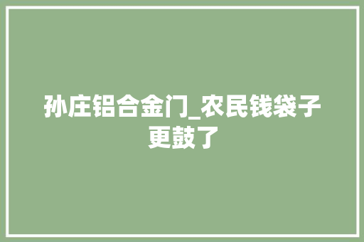 孙庄铝合金门_农民钱袋子更鼓了 防火门