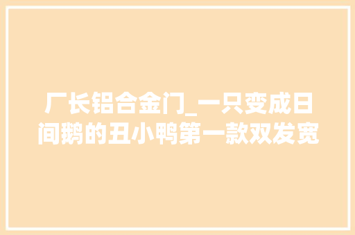 厂长铝合金门_一只变成日间鹅的丑小鸭第一款双发宽体客机空中客车A300养成记