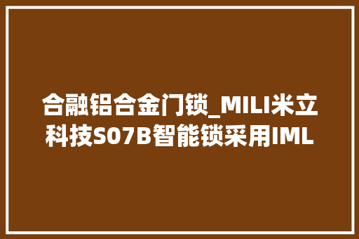 合融铝合金门锁_MILI米立科技S07B智能锁采用IML膜内镶件注塑触控屏