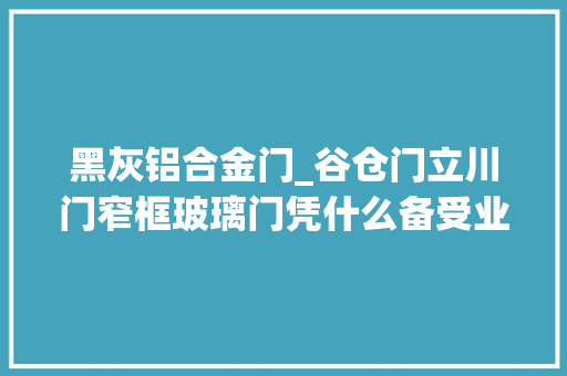 黑灰铝合金门_谷仓门立川门窄框玻璃门凭什么备受业主喜好连厂家也入坑