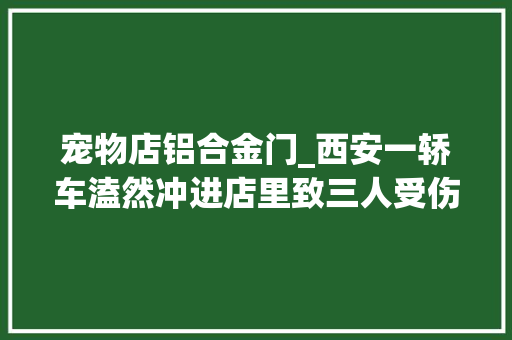 宠物店铝合金门_西安一轿车溘然冲进店里致三人受伤医药费成了难题