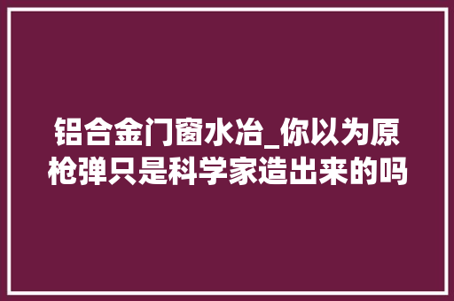 铝合金门窗水冶_你以为原枪弹只是科学家造出来的吗别忘了还有他们