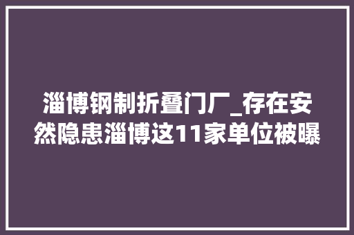 淄博钢制折叠门厂_存在安然隐患淄博这11家单位被曝光