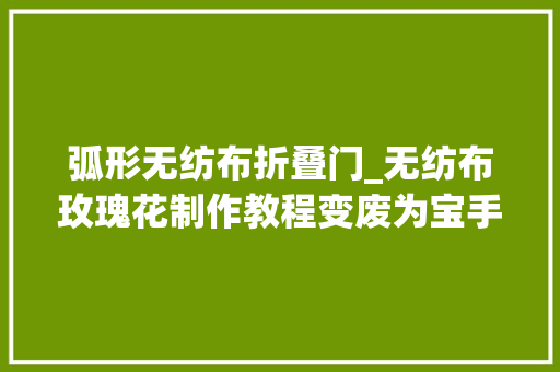 弧形无纺布折叠门_无纺布玫瑰花制作教程变废为宝手工