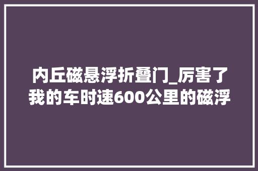 内丘磁悬浮折叠门_厉害了我的车时速600公里的磁浮列车来了