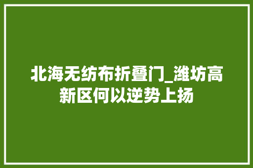 北海无纺布折叠门_潍坊高新区何以逆势上扬 推拉门