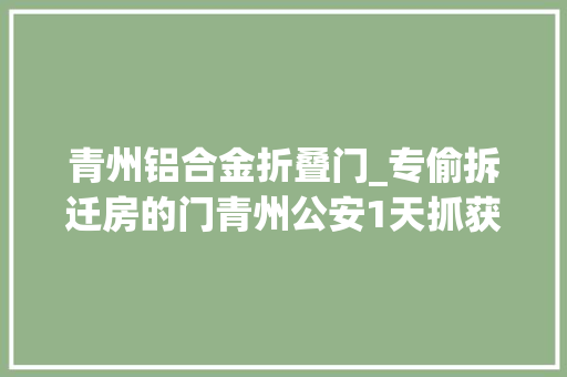 青州铝合金折叠门_专偷拆迁房的门青州公安1天抓获到案