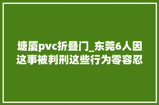 塘厦pvc折叠门_东莞6人因这事被判刑这些行为零容忍 推拉门
