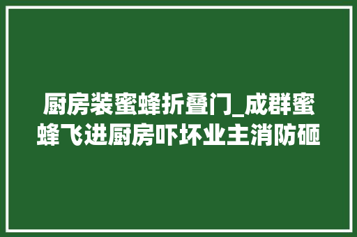 厨房装蜜蜂折叠门_成群蜜蜂飞进厨房吓坏业主消防砸墙后创造蜂巢